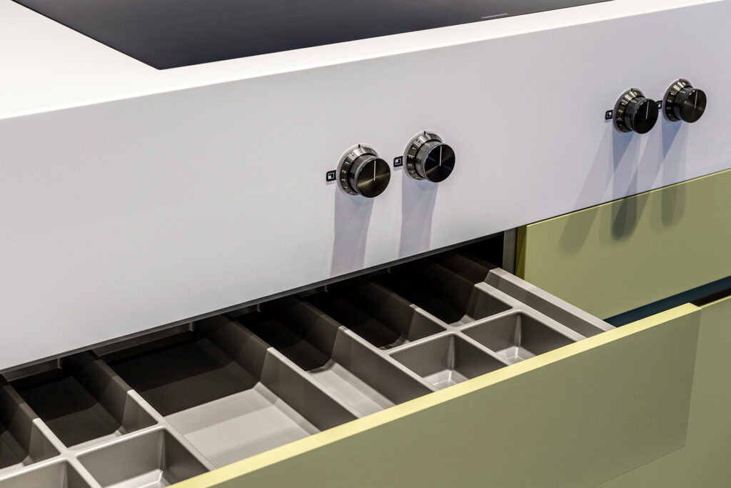 Pronorm Y-Line groene keuken detail